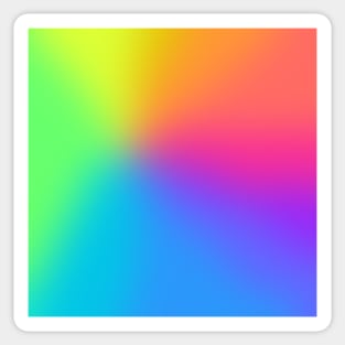 Vivid Radial Rainbow Gradient Sticker